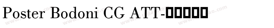 Poster Bodoni CG ATT字体转换